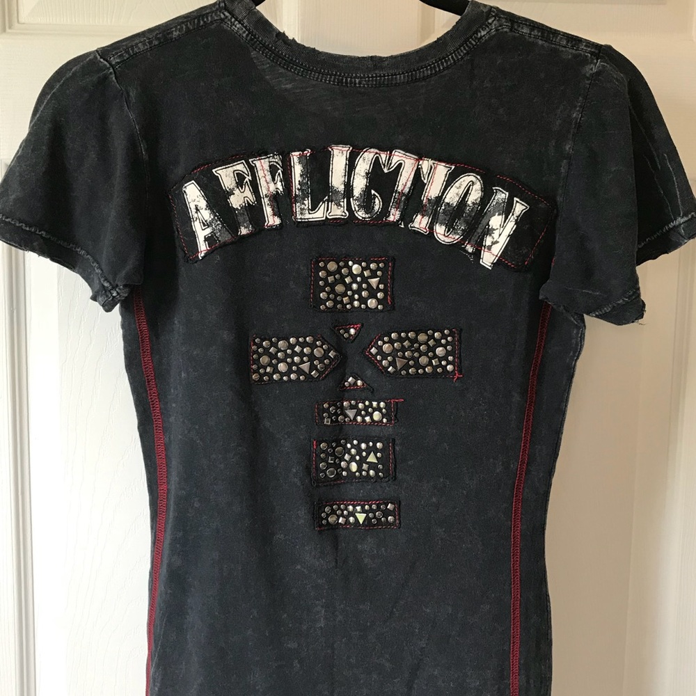 Affliction Distressed Cross Tee